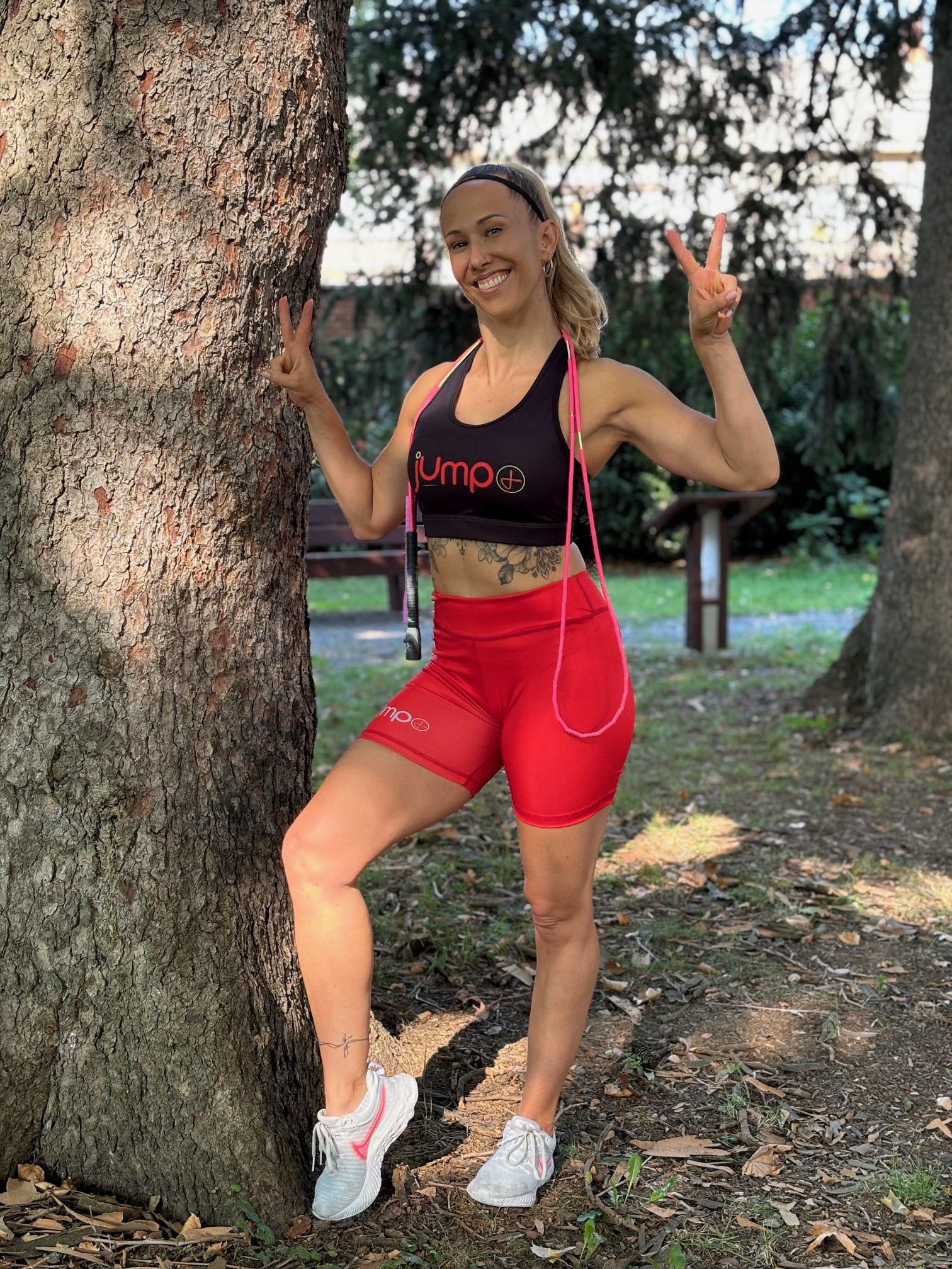 Jumpplus Red Shorts Red Jumpplus Shorts for lovers of comfort and style.